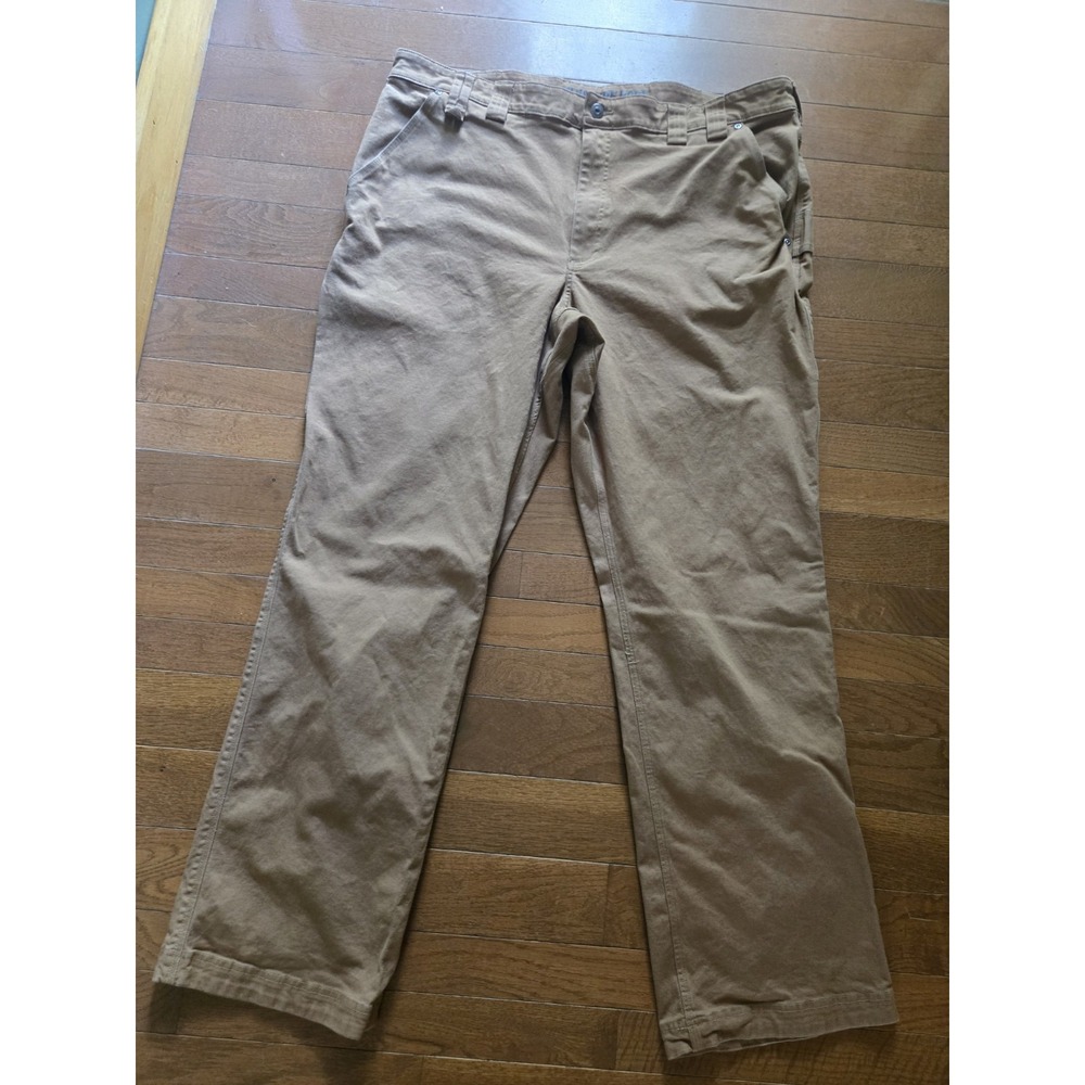 Duluth Trading Co Men's 44x34 Flex Firehose Pants Brown EUC